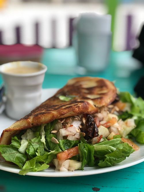 A very tasty potato tortilla at Caribbean Colors Art Cafe in Caye Caulker