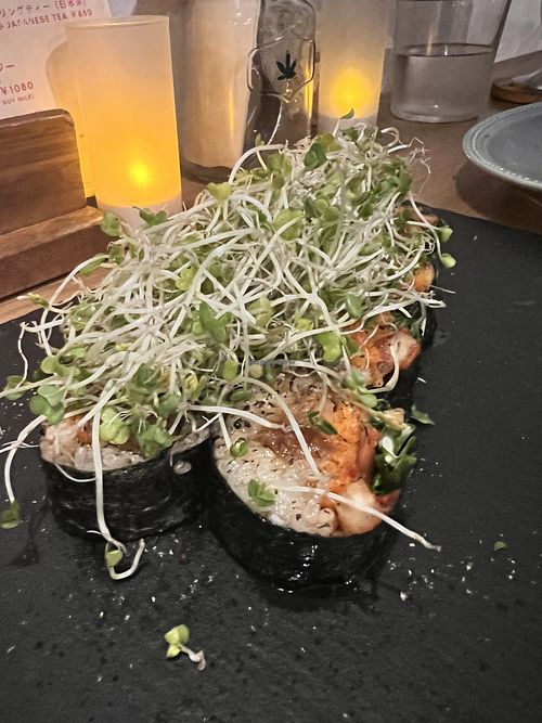 Sushi  at Hemp Cafe Tokyo in Tokyo