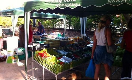 View of one of the stalls  at Bio Market Cascais in Cascais