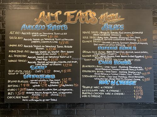 menu  at Alt Eats in Ho-ho-kus