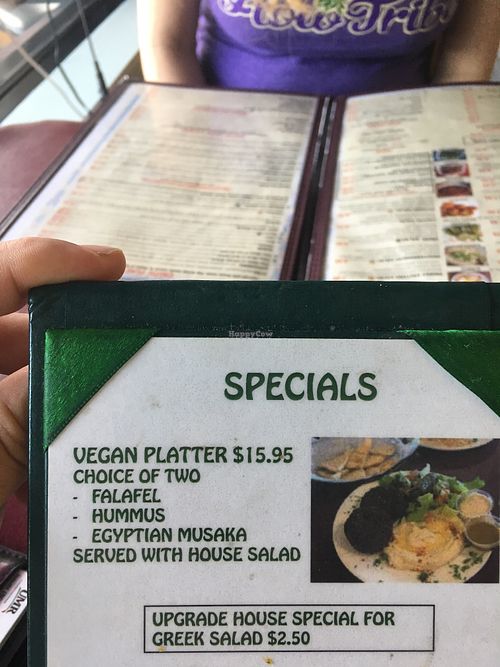 Clearly understand what vegan means  at Mini Pita Cafe in Fort Lauderdale