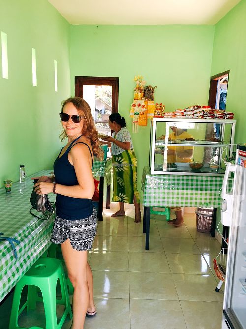 Interior. Tiny yet abundant.  at Depot Sakura Vegetarian in Manggis