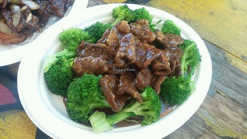 orange beef at Uncle Tsang's Kitchen - Food Trailer in Portland