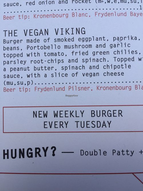 vegan burger  at Dognvill Bar and Burger in Stavanger