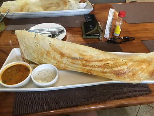 Giant dosas!  at Veg-delight in Lilongwe