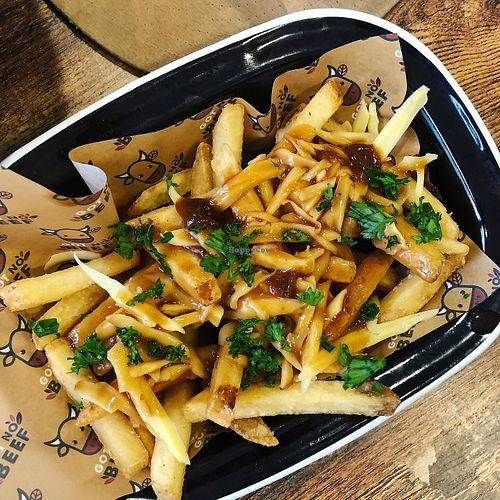 Fries with gravy and cheese at Got No Beef in Cardiff