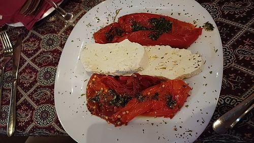 Peppers with cheese at Nanina Kuhinja in Sarajevo