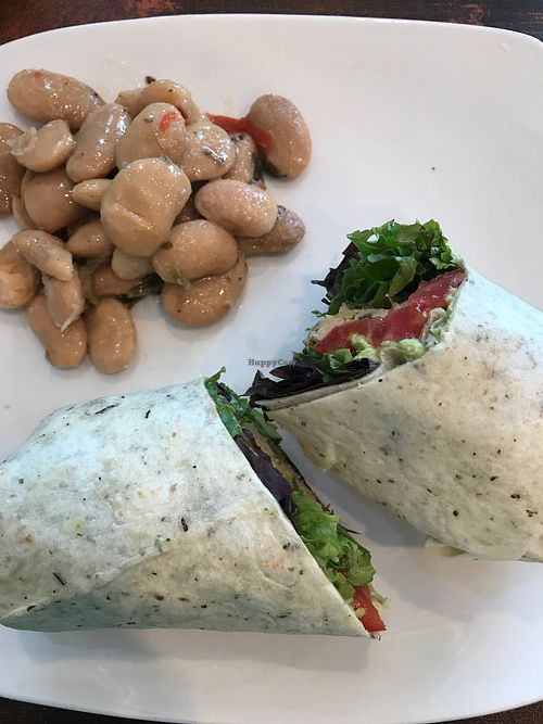 earthy chickpea wrap at The Beanery Cafe and Bakery in California