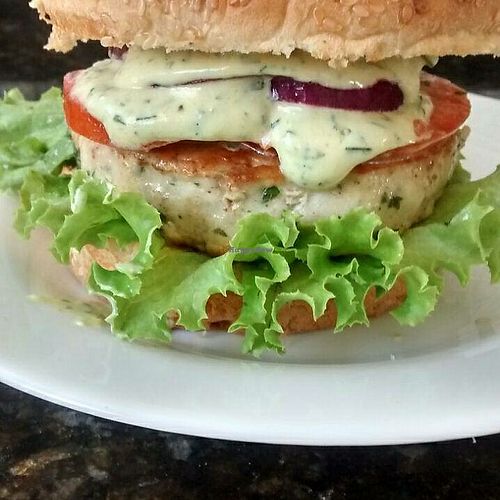veg burguer (vegan cheese choice) at Gran Bazar Pac in Cuiaba