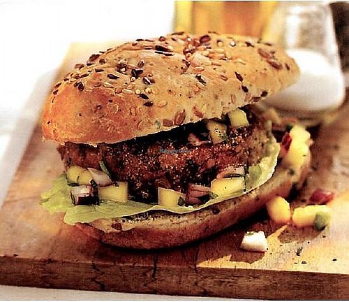 veg burger at Gran Bazar Pac in Cuiaba