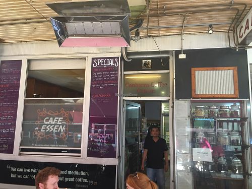 Shop front at Cafe Essen in Canberra
