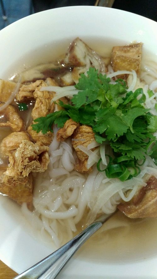 Chikin Pho at An Nguyen Vegan in Canberra