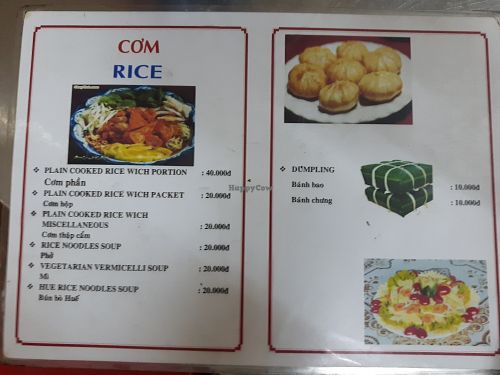 Menu inside at Au Lac Chay - Hoagn Hoa Tham in Nha Trang