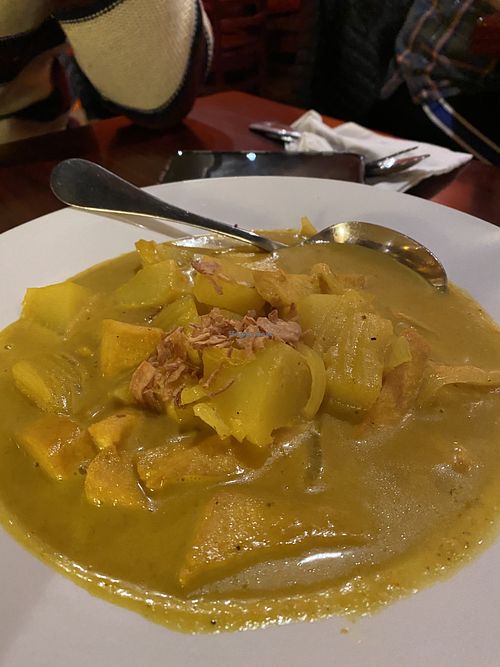 Yellow curry with tofu at Aloy Thai Cuisine in Boulder