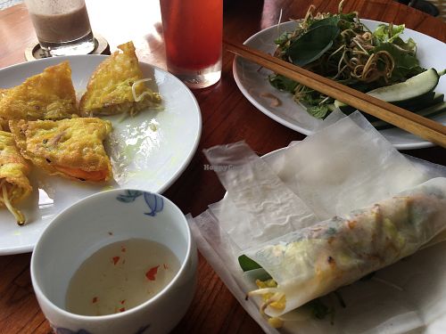 Makings for Vietnamese Pancake/Wrap at Nhat Da in Hoi An