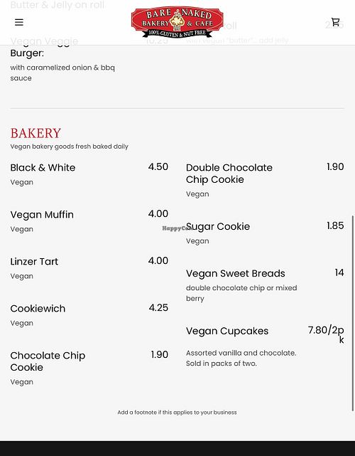   at Bare Naked Bakery in Bellmore