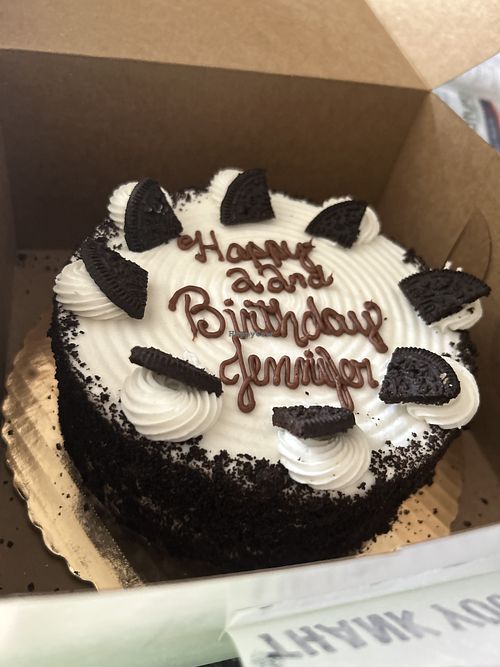Vegan cookies & cream cake   at Bare Naked Bakery in Bellmore