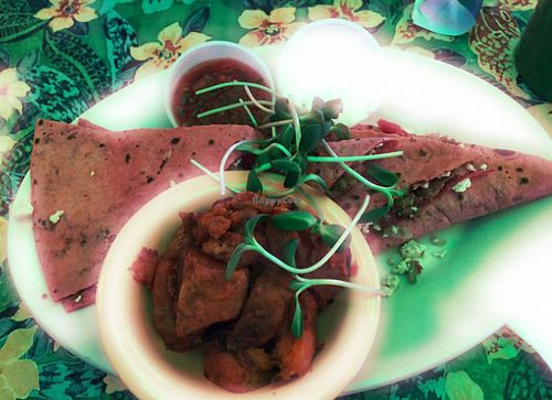 cinnamon sweet potatoes & tofu scramble quesadilla  at R. Thomas Deluxe Grill in Atlanta