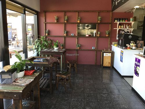 inside seating at Charlie's Raw Squeeze in Clayfield