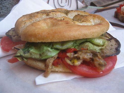 Vegan Sandwich at Pan e Vin in Corniglia