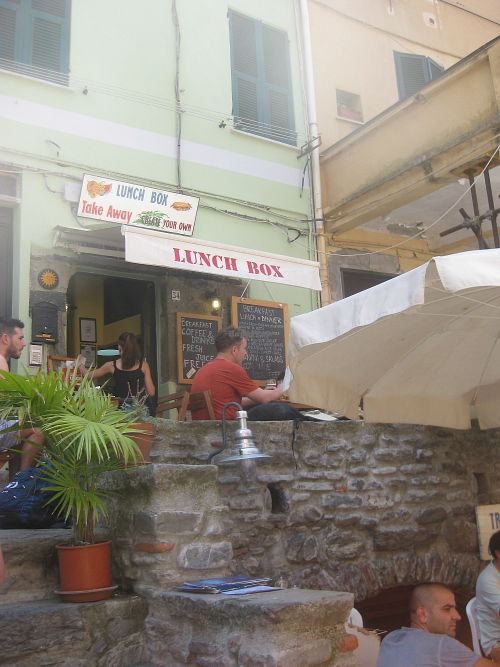 Outside at Lunch Box in Vernazza