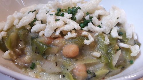 Leek spinach & chickpea gratin at Breda Murphy Restaurant in Whalley