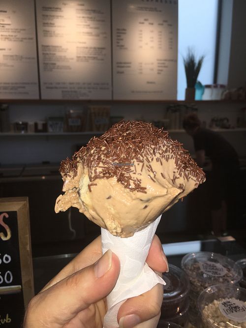Chocolate Cookie Dough Cone! at FoMu - Tremont in Boston