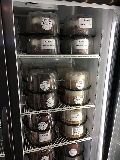 Cakes in freezers  at FoMu - Tremont in Boston