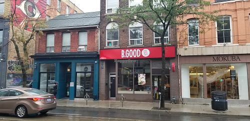 Outside at B.GOOD - Queen St in Toronto