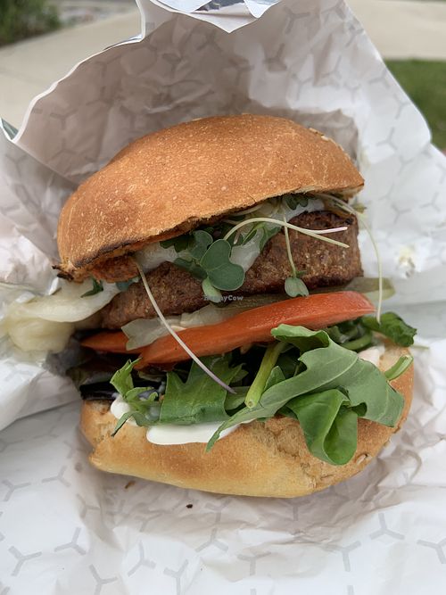 Beyond Meat burger at The Lil Organic Kitchen in Cobourg