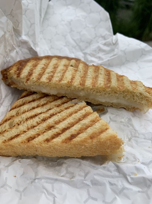 Vegan grilled cheese  at The Lil Organic Kitchen in Cobourg
