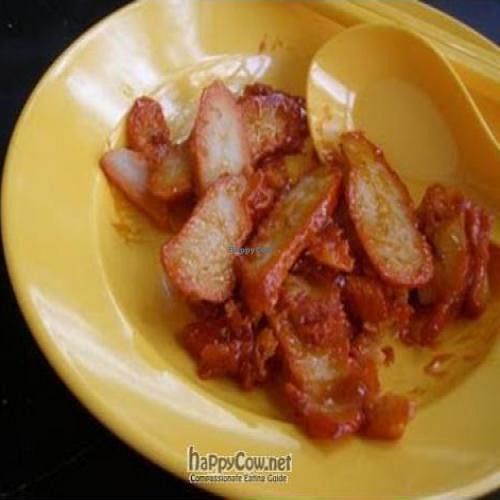 Best Mock Char Siew (Vegetarian BBQ pork) at Luo Han Vegetarian Health Food in Central Singapore