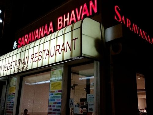 outside at Saravana Bhavan in New York City