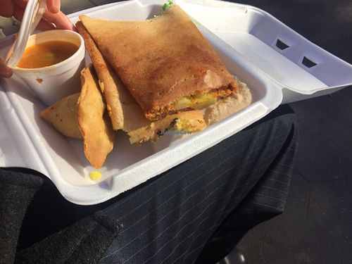 dosa and samosa at NY Dosas in New York City