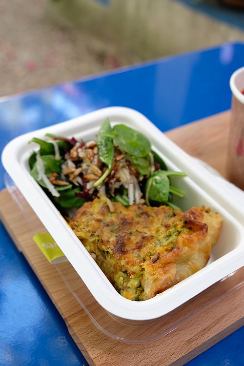 Quiche with salad at TOO Naturally Healthy Food in Lisbon