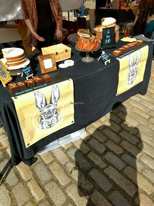 my shadow at Leith market at The Herbivore Kitchen in Edinburgh