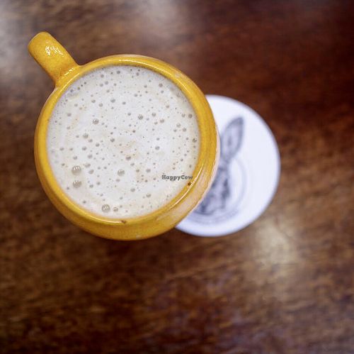 Chai latte with hazelnut mylk  at The Herbivore Kitchen in Edinburgh