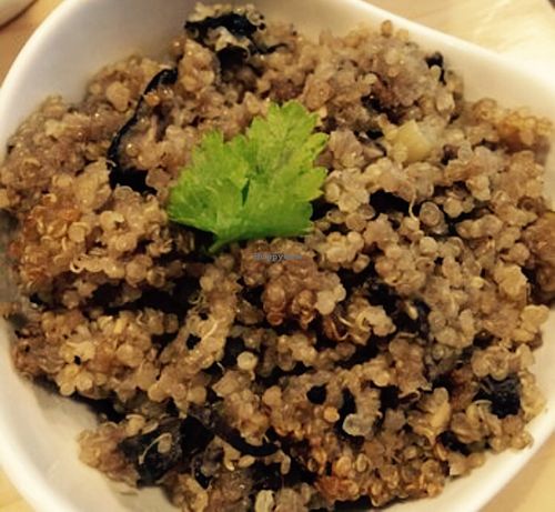 quinoa with mushrooms!  at Quintessence in New York City