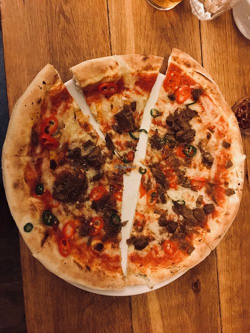 Vegan pizza at Wedge Issue Pizza in London