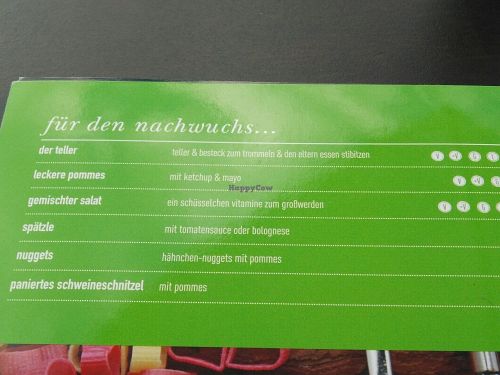 menu at Schlosschen in Traben Trarbach