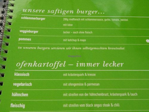 menu at Schlosschen in Traben Trarbach