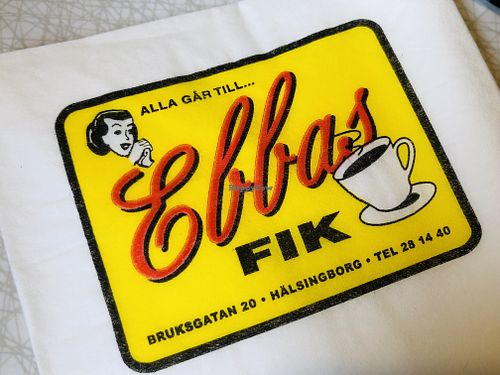 Napkin at Ebbas Fik in Helsingborg