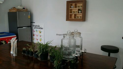 inside seating at Starfruit Smoothie in Chiang Mai