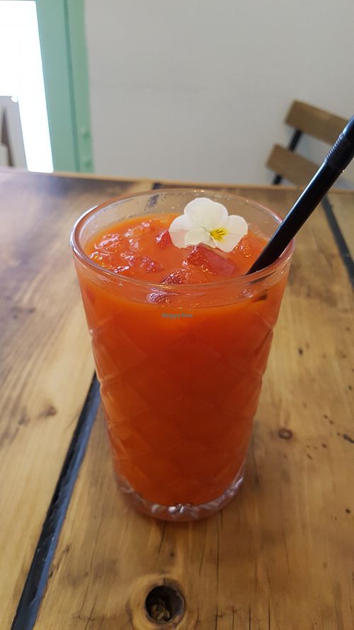 Chili juice at The Organic Boho in Copenhagen