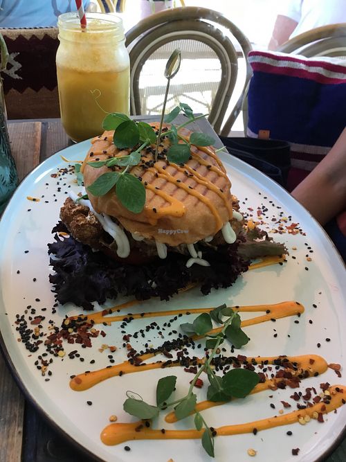 I am all in burger at The Organic Boho in Copenhagen