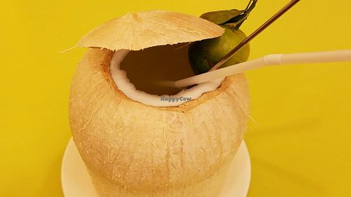 coconut with kumquat at Loving Hut - Hoa Dang in Ho Chi Minh City