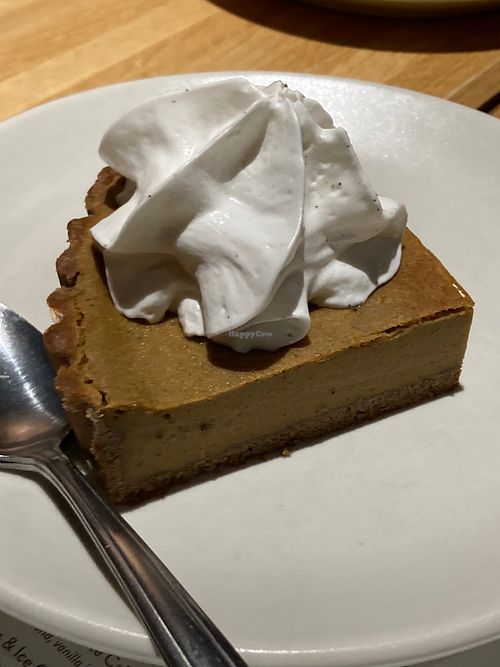 Squash pie with coconut whipped cream at True Food Kitchen in Bethesda