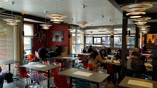 inside at Flamsbrygga in Flaam