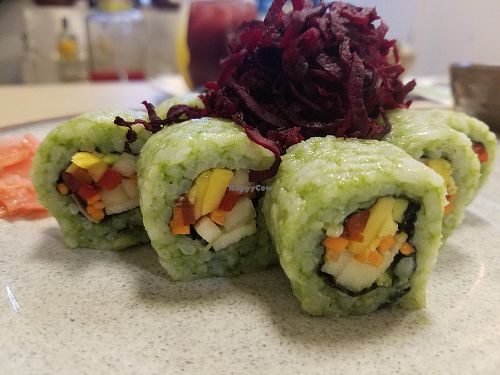 Green sushi at Pezetarian in Cartagena