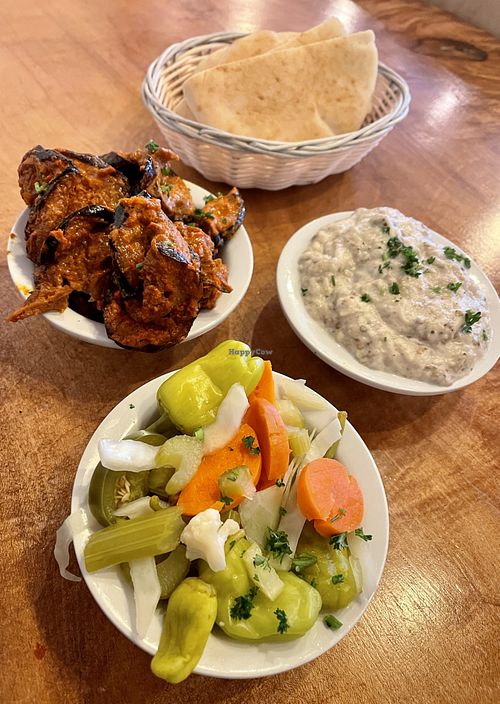 Eggplant galore! at Chickpea Restaurant in Vancouver